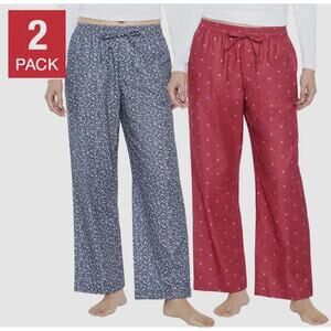Gap Women’s 2-Pack Relaxed Fit Cotton PJ Pants, Navy, Size L